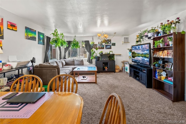 3613 S Sheridan Blvd Unit 10, Denver, CO 80235 - carpeted living room with a chandelier