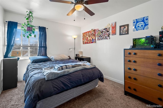 3613 S Sheridan Blvd Unit 10, Denver, CO 80235 - carpeted bedroom featuring ceiling fan and baseboards