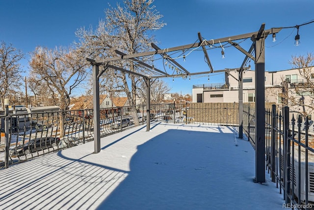 view of snowy yard