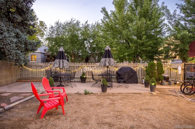 view of patio / terrace with fence