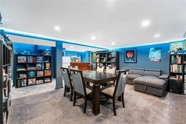 2730 S Jay St, Denver, CO 80227 - carpeted dining space with recessed lighting