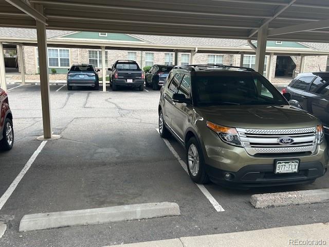 view of covered parking lot