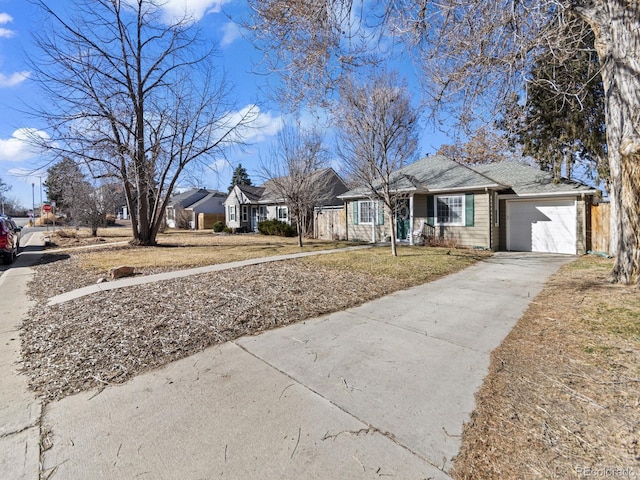 exterior space featuring driveway and a garage