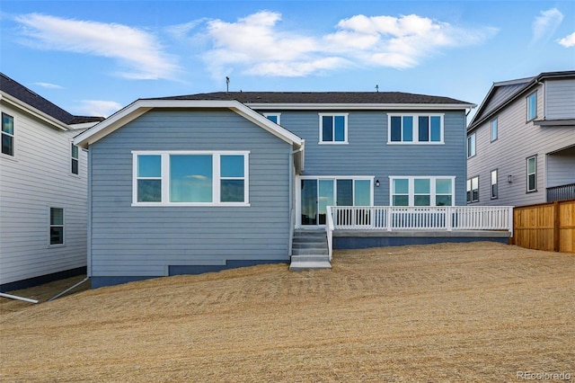 16549 Black Rose Cir, Parker, CO 80134 - rear view of property featuring a deck and fence