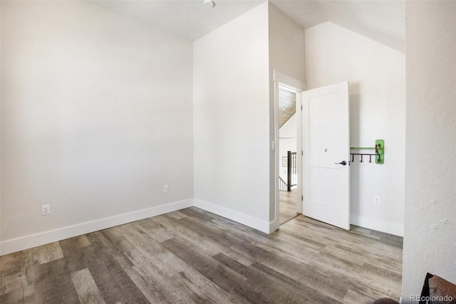 spare room featuring hardwood / wood-style flooring