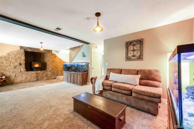 162 Pine Trl, Bailey, CO 80421 - living room with carpet floors