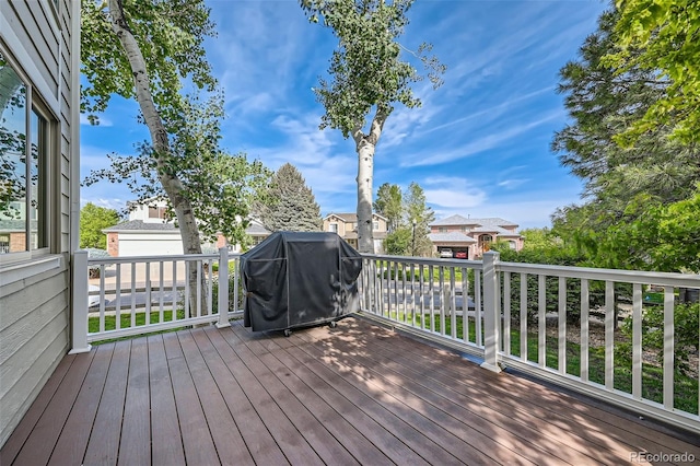 360 Morning Star Ln, Lafayette, CO 80026 - deck featuring a grill and a residential view