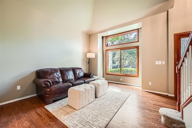360 Morning Star Ln, Lafayette, CO 80026 - living room featuring wood finished floors and stairway