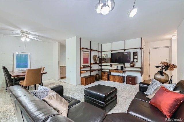 460 S Marion Pkwy Unit 102, Denver, CO 80209 - living room featuring a ceiling fan