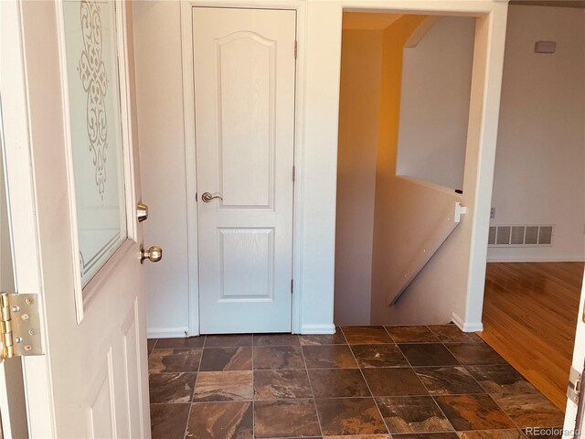 interior space featuring dark hardwood / wood-style floors