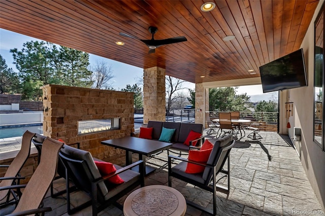 15902 W 64th Ave, Arvada, CO 80007 - view of patio / terrace featuring ceiling fan