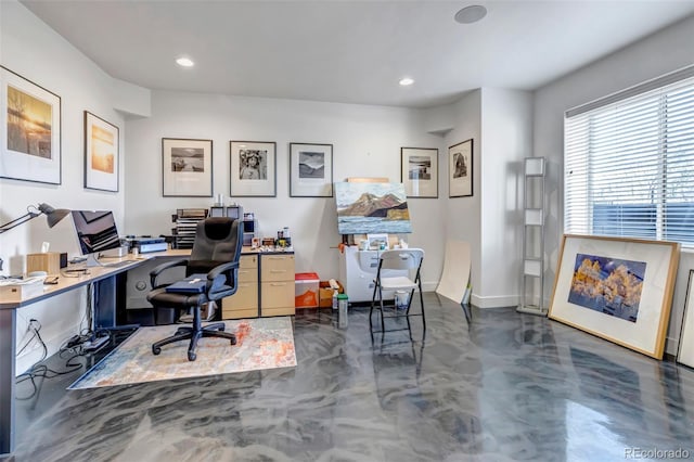 15902 W 64th Ave, Arvada, CO 80007 - office with concrete floors, recessed lighting, and baseboards