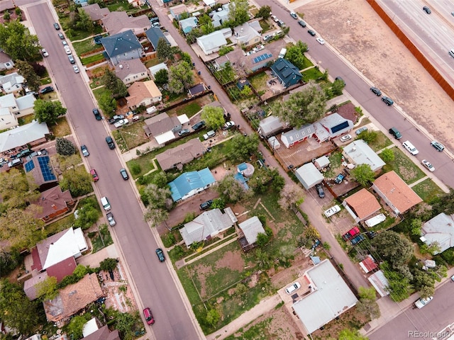 2258 S Galapago St, Denver, CO 80223 - aerial overview of property's location with nearby suburban area