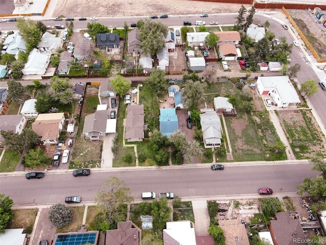 2258 S Galapago St, Denver, CO 80223 - aerial overview of property's location with nearby suburban area