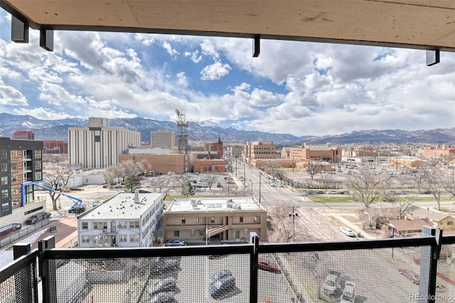 exterior space with a mountain view