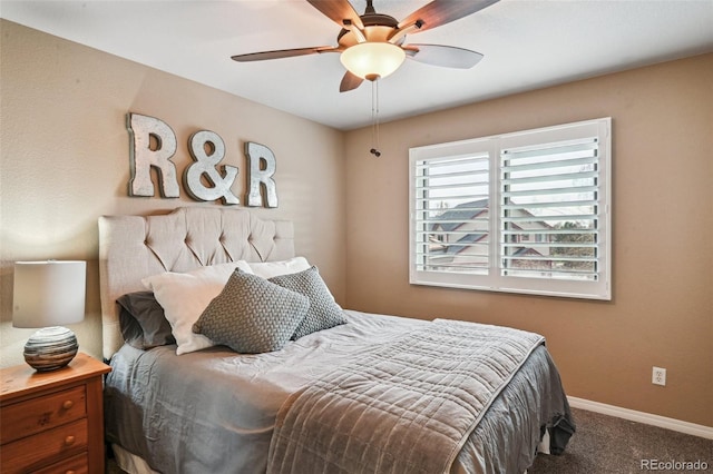 14417 W 57th Pl, Arvada, CO 80002 - carpeted bedroom with baseboards and ceiling fan