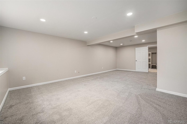 17548 E Wesley Pl, Aurora, CO 80013 - finished below grade area featuring recessed lighting and carpet flooring