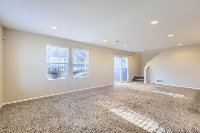 view of carpeted empty room