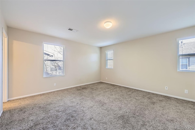 view of carpeted empty room