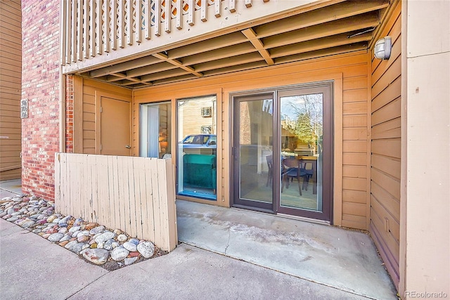 view of doorway to property