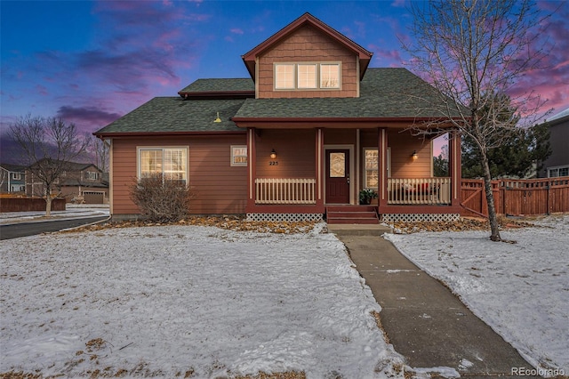 bungalow-style home with covered porch