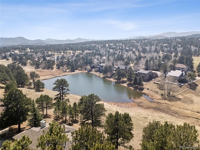 31607 Broadmoor Dr, Evergreen, CO 80439 - aerial view of a water and mountain view