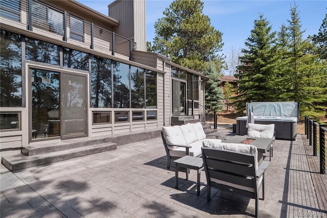 31607 Broadmoor Dr, Evergreen, CO 80439 - view of patio with an outdoor hangout area and entry steps