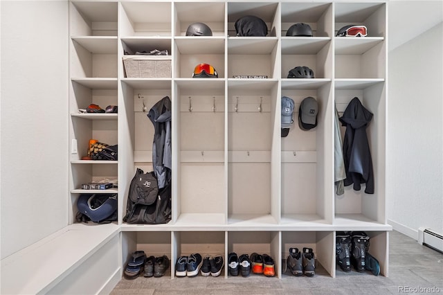 31607 Broadmoor Dr, Evergreen, CO 80439 - mudroom featuring a baseboard heating unit