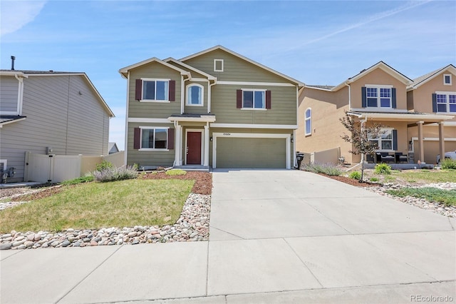 10684 Calista Way, Fountain, CO 80817 - traditional-style house with an attached garage, driveway, and stucco siding