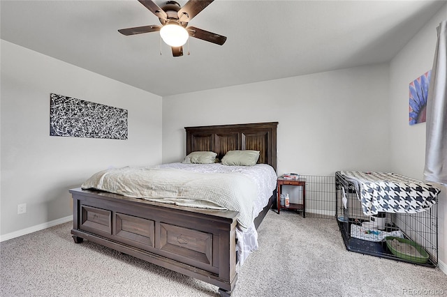 10684 Calista Way, Fountain, CO 80817 - bedroom featuring light carpet and ceiling fan