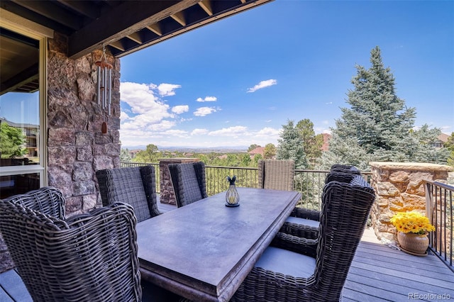 view of wooden deck