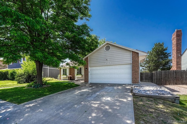 1572 W Long Ave, Littleton, CO 80120 - ranch-style home with concrete driveway, brick siding, and an attached garage