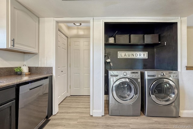 1572 W Long Ave, Littleton, CO 80120 - washroom with light wood-style floors and washer and clothes dryer