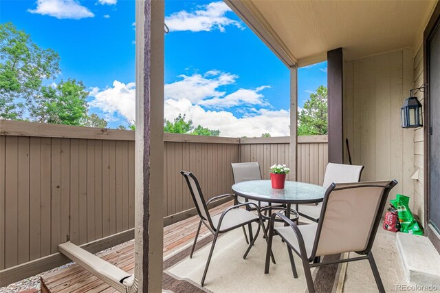 7750 W 87th Dr Unit C, Arvada, CO 80005 - balcony with outdoor dining space