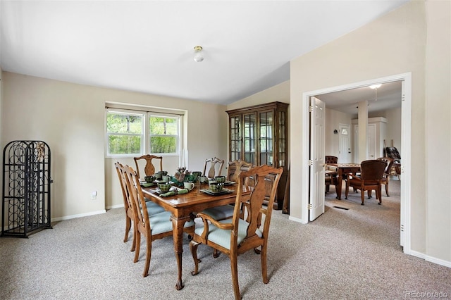 116 County Road 414, Granby, CO 80446 - dining area featuring light carpet and lofted ceiling