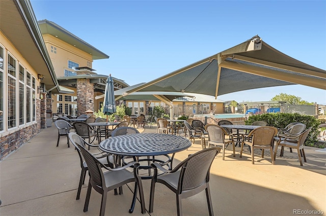 view of patio / terrace featuring outdoor dining space