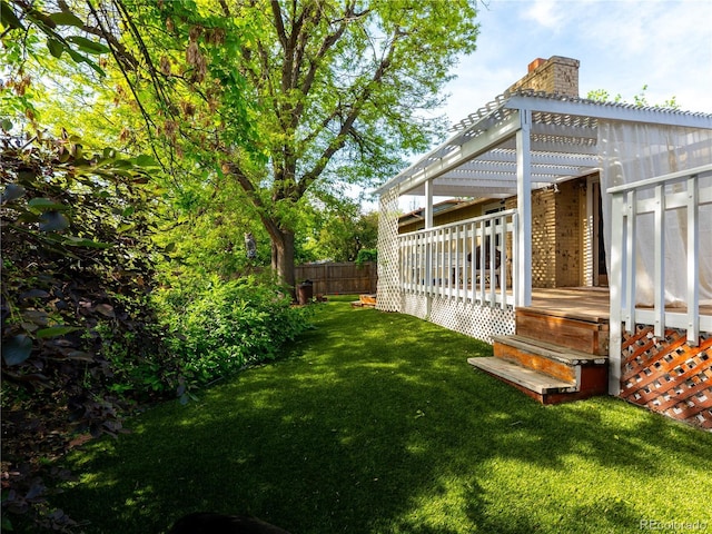 8908 Jellison Ct, Westminster, CO 80021 - view of yard with a deck and a pergola