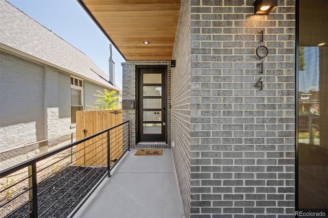 view of doorway to property