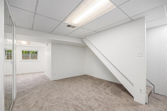 5210 Garrison St Unit 2, Arvada, CO 80002 - below grade area featuring carpet floors and a paneled ceiling