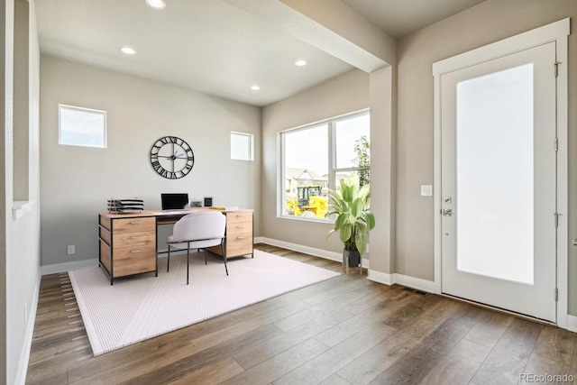 21022 E 63rd Dr, Aurora, CO 80019 - office with dark hardwood / wood-style flooring