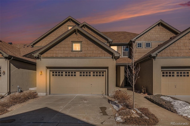 craftsman-style house featuring a garage