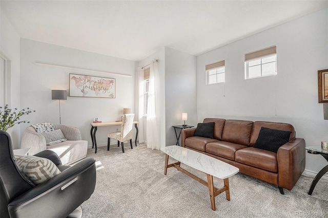 view of carpeted living room