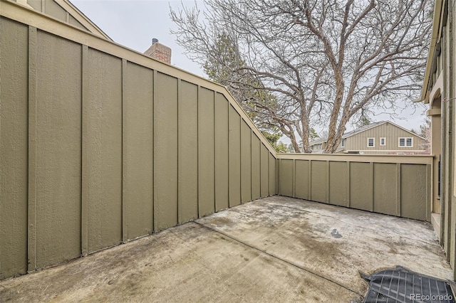 view of patio / terrace with fence