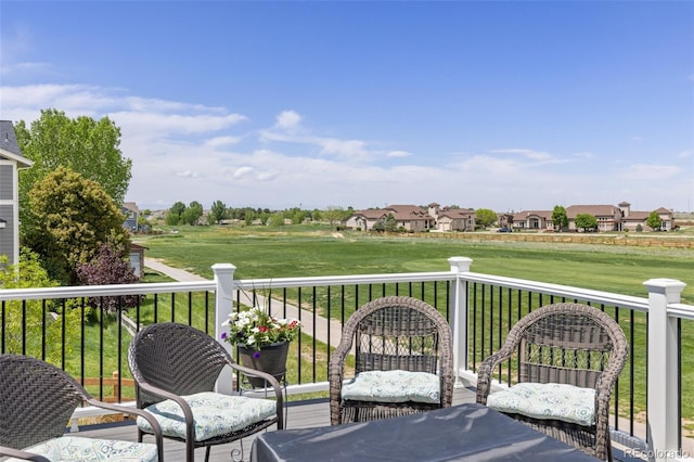 deck featuring a residential view