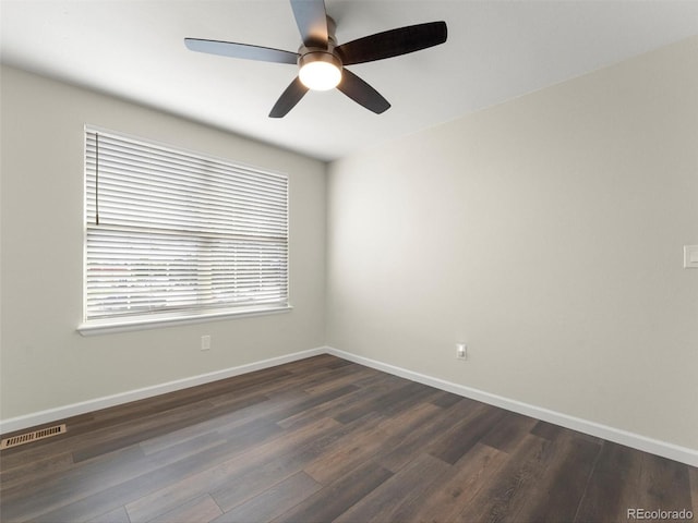 16986 E Piedmont Dr Unit A, Aurora, CO 80015 - spare room with ceiling fan and dark wood-style floors