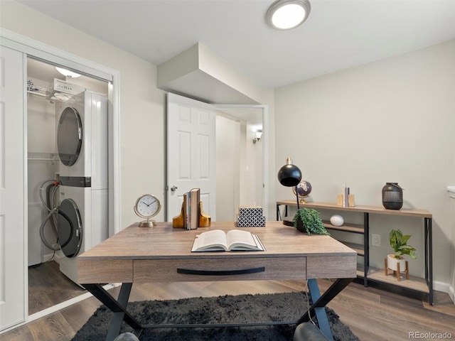 16986 E Piedmont Dr Unit A, Aurora, CO 80015 - office space with estacked washer and dryer and wood finished floors