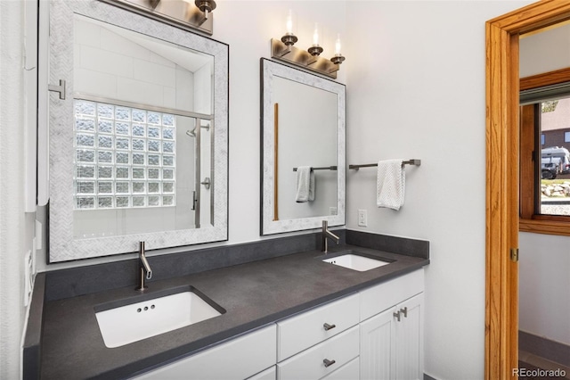 222 Idlewild Dr, Dillon, CO 80435 - full bath featuring double vanity and an enclosed shower