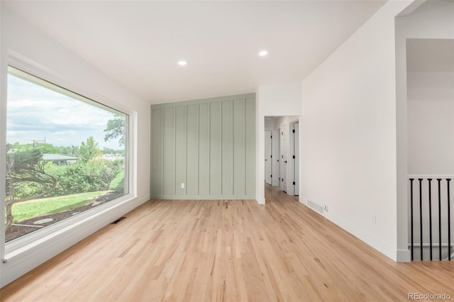 1948 S Zenobia St, Denver, CO 80219 - empty room with light wood finished floors and recessed lighting