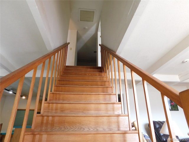 11003 US Highway 160, Del Norte, CO 81132 - staircase featuring wood finished floors