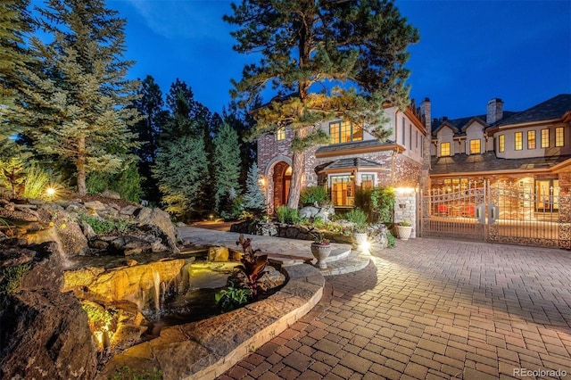 view of front of property with stone siding